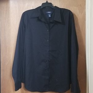 Chaps black long sleeve button down
